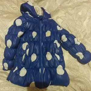 Girls Polka Dot Puffer Jacket
